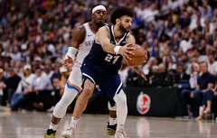 Jamal Murray pris en tenaille par Lu Dort et le Thunder