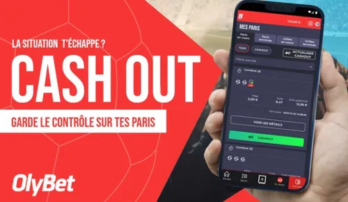 fonction Cash Out Olybet pour sécuriser ou limiter les pertes sur mobile