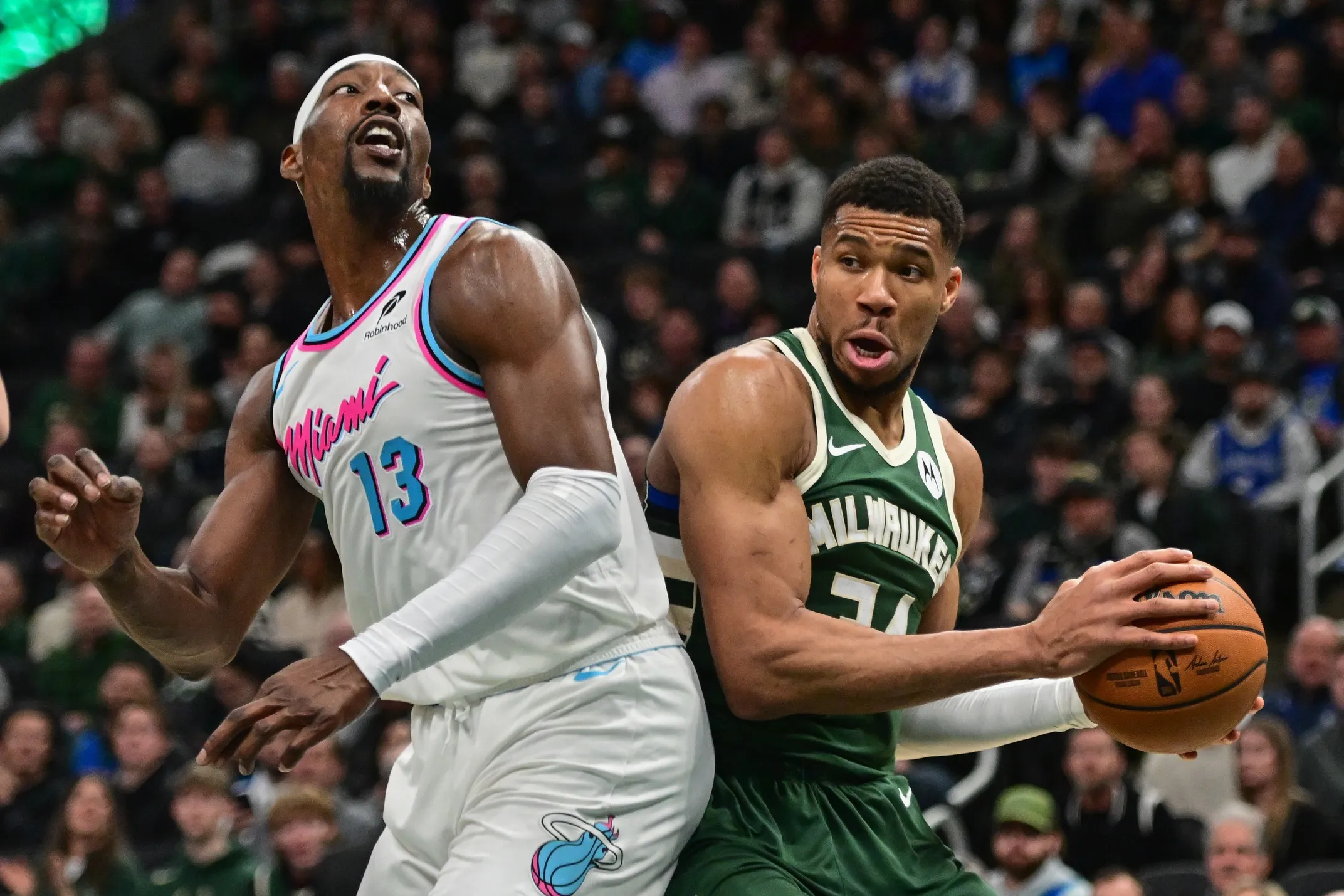 Giannis Antetokounmpo et Bam Adebayo