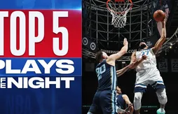 Le Top 5 de la nuit | Rudy Gobert monte sur le crâne d’Huff