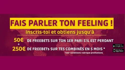 Le bonus de bienvenue Feelingbet se décompose en un pari remboursé et cashback