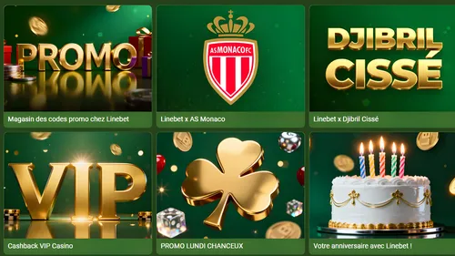 Promotion Linebet coupon code promo LINEGAIN 2026 : Advance Bet, TOTO, Cashback, lundi chanceux.
