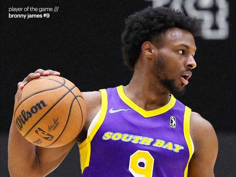 Bronny James avec les South Bay Lakers