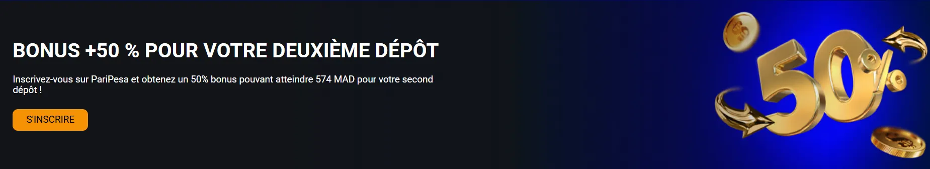 Bonus PariPesa sur le 1er, 2e, 3e et 4e dépôt  