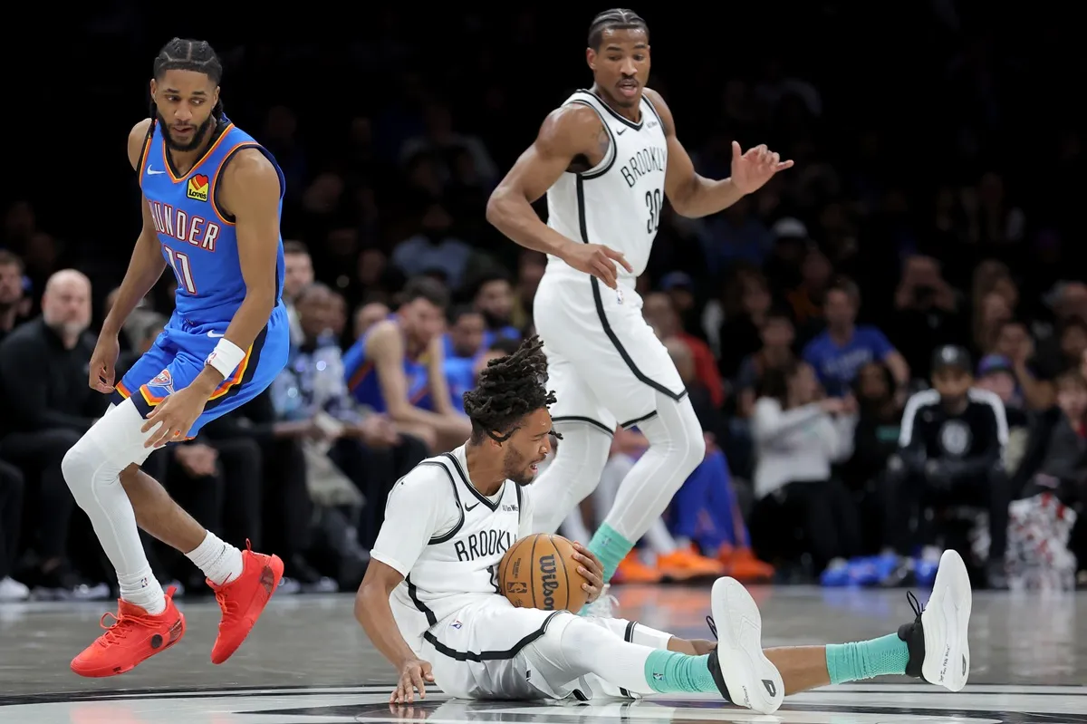 Ziaire WIlliams (Nets) contre le Thunder