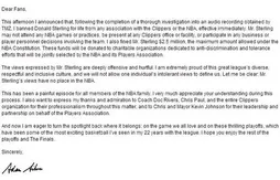 Affaire Sterling : Adam Silver remercie les fans de la NBA, Doc Rivers et Chris Paul