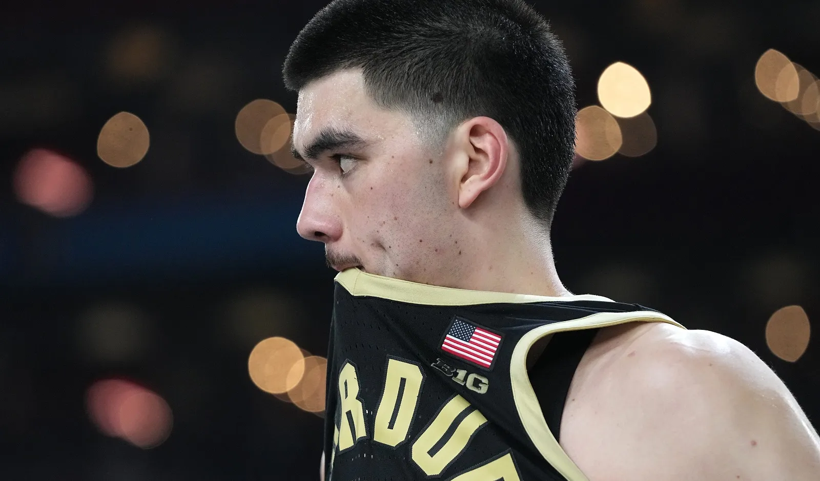 Zach Edey (Purdue) après la finale NCAA 2024