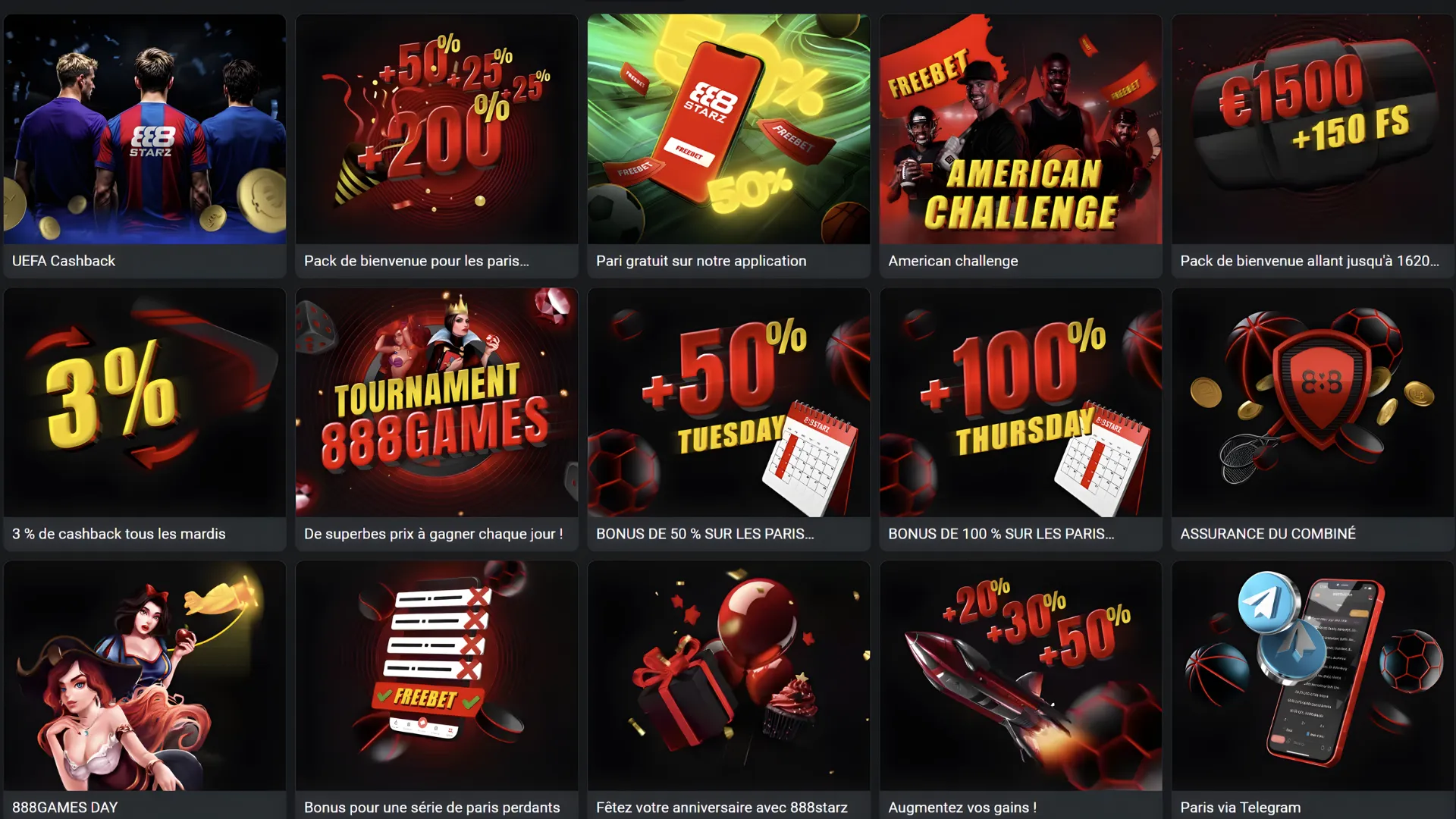 Les promotions disponibles sur le bookmakers 888starz en Afrique