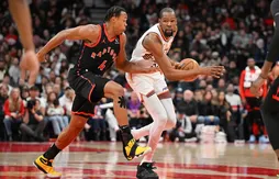 Scottie Barnes s’envoie des fleurs après sa performance contre Kevin Durant