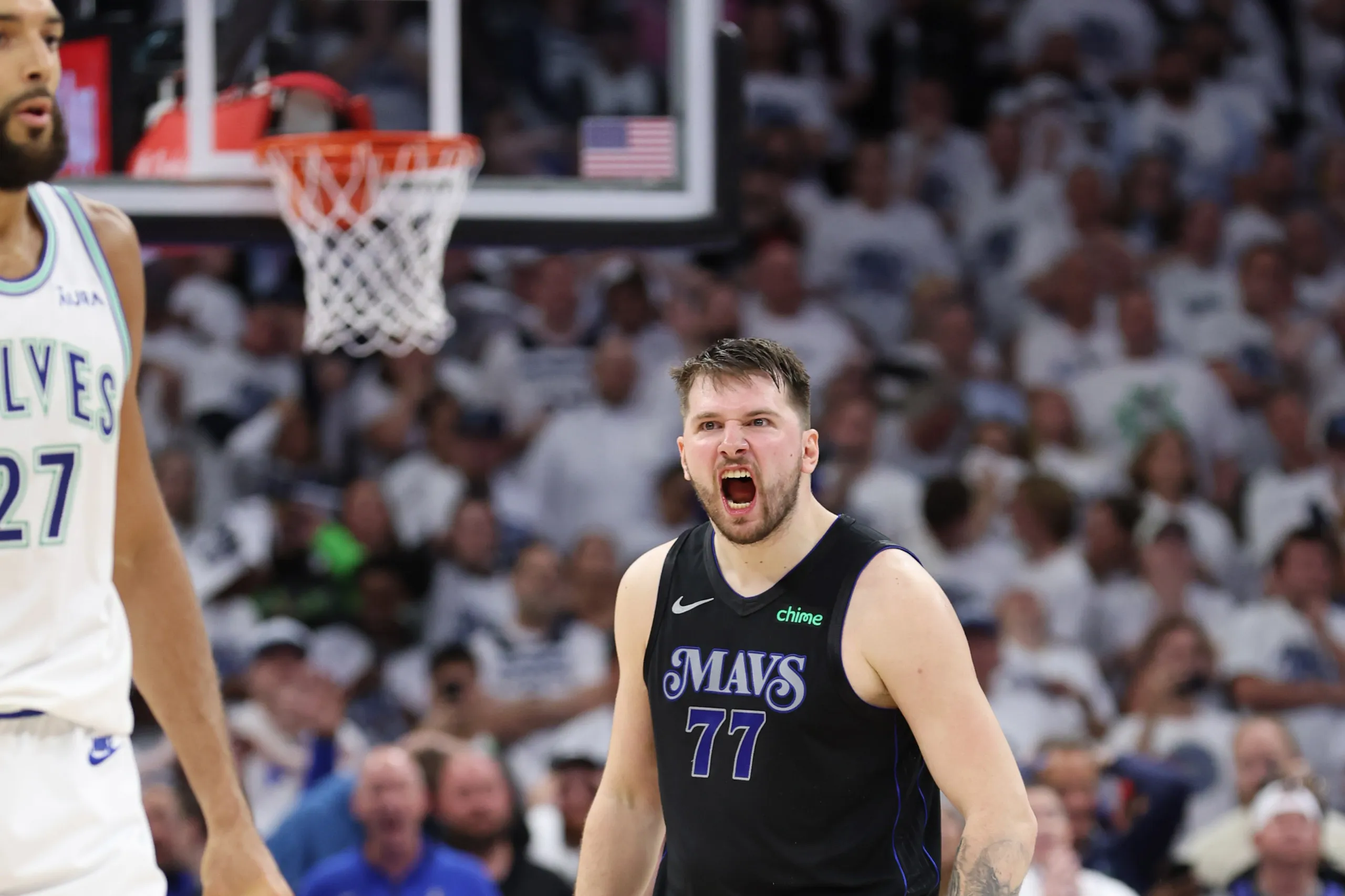 Luka Doncic face à Rudy Gobert