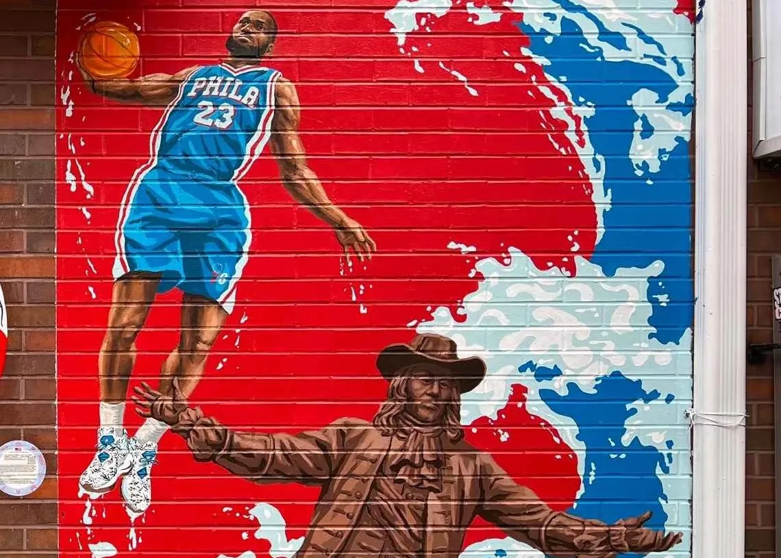 Quand William Penn envoie LeBron James au dunk sur un mur de Philadelphie