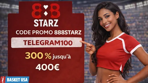 Profitez du bonus paris sportifs sur avec le code promo 888Starz TELEGRAM100