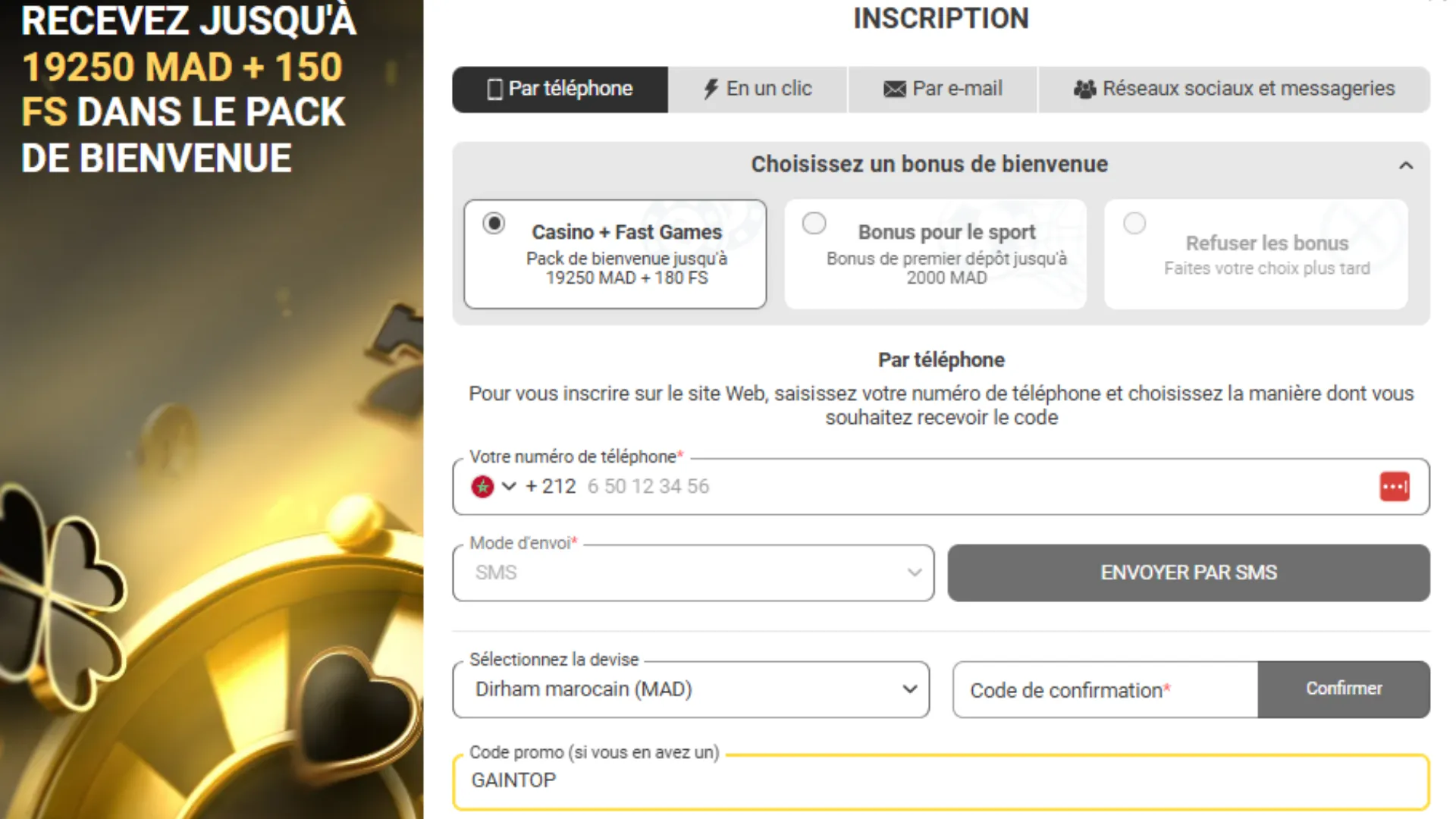 S'inscrire sur Melbet au Maroc avec le code promo GAINTOP