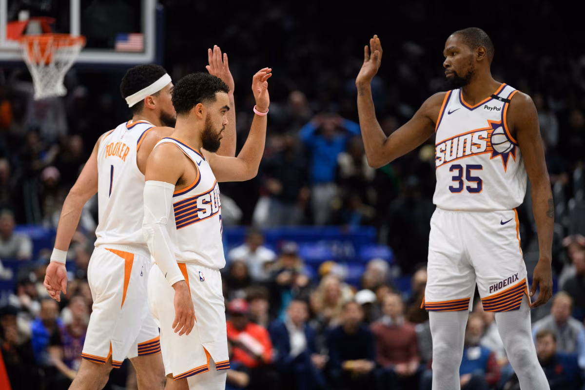 Kevin Durant et Devin Booker