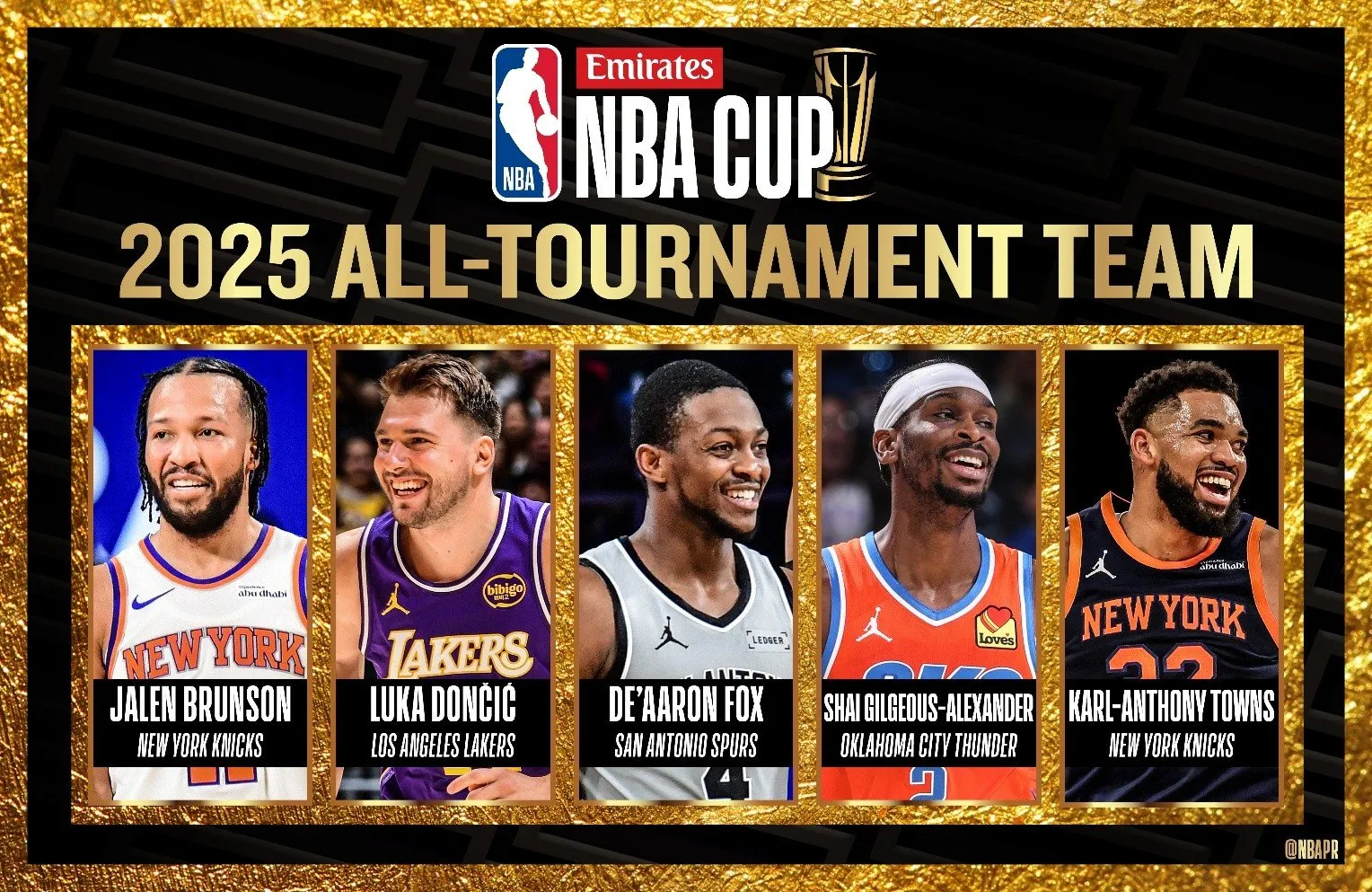 L'équipe type de la NBA Cup