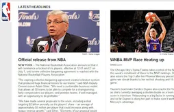 L’image du jour : la Une de NBA.com