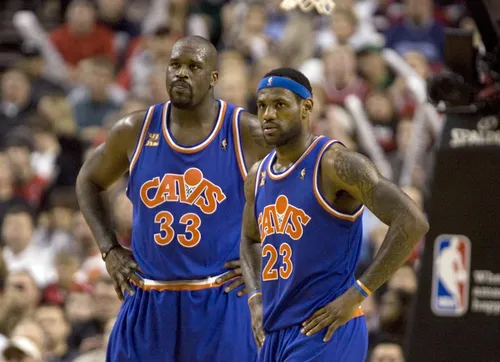 AP CAVALIERS LEBRON SHAQ BASKETBALL S FILE USA OR