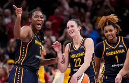 Caitlin Clark célèbre ses premiers playoffs avec un triple-double