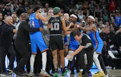 Trois expulsions après une mêlée entre Thunder et Spurs