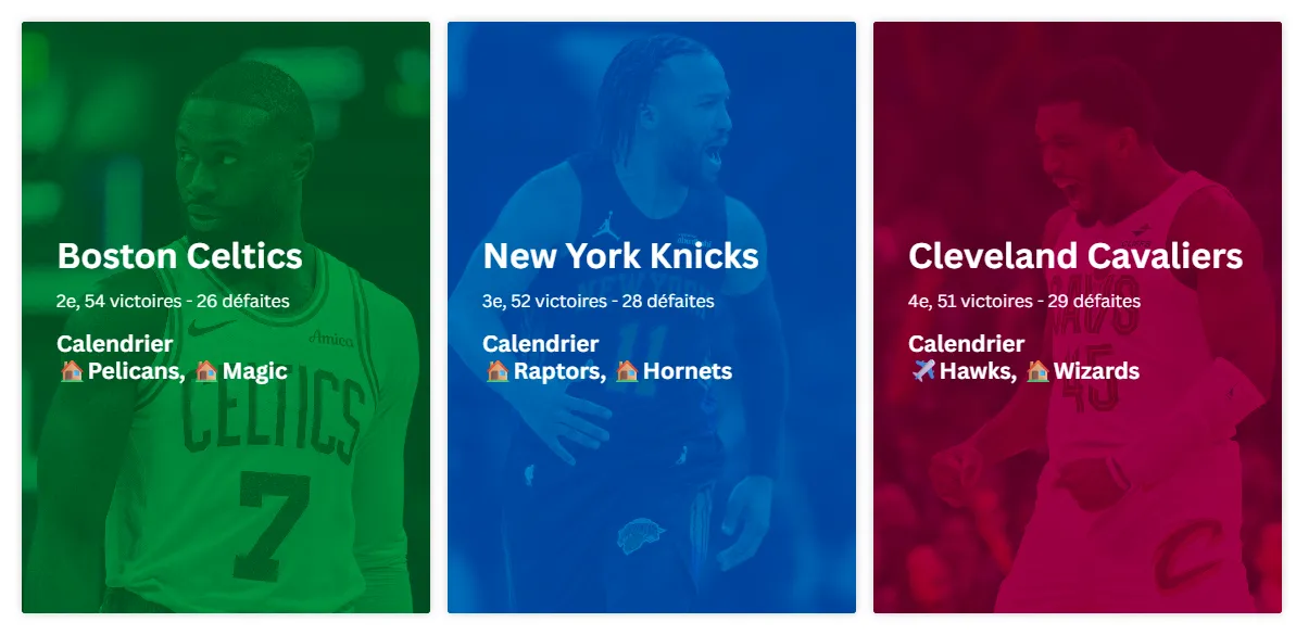 Conférence Est lutte Top 4