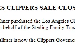 Les Clippers officiellement vendus à Steve Ballmer