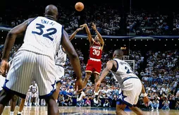 Le 7 juin 1995, les Rockets remportent un mémorable Game 1 des Finals contre le Magic