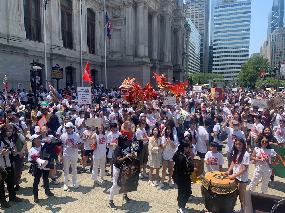 Manifestation contre la nouvelle salle des Sixers
