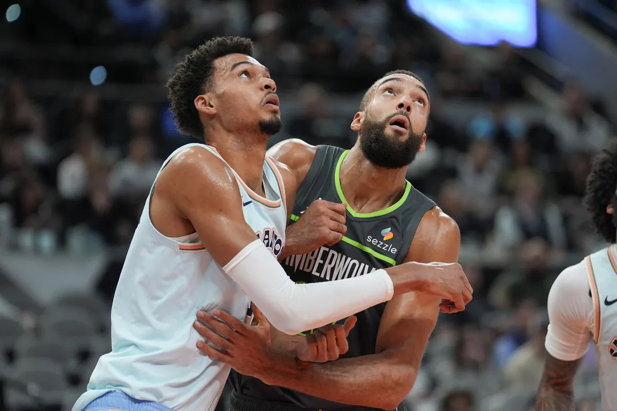 Victor Wembanyama face à Rudy Gobert