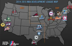 La nouvelle carte de la D-League