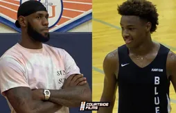 Quand LeBron James s’échauffe avec l’équipe de son fils…