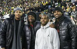 Quand LeBron, Dwyane, Carmelo et Chris vont voir un match de foot US…