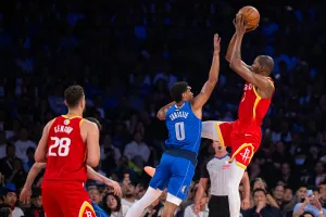 Le duo Kevin Durant – Jabari Smith Jr. trop fort pour les Mavs