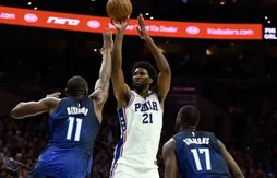 Joel Embiid marche sur le Magic