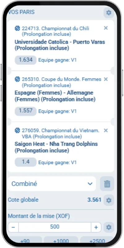 Combiné 1xBet : LNB Chili, Coupe du Monde féminine et VBA Vietnam