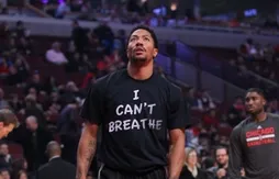 Affaire Eric Garner : Derrick Rose s’échauffe avec un T-Shirt “I Can’t Breathe”
