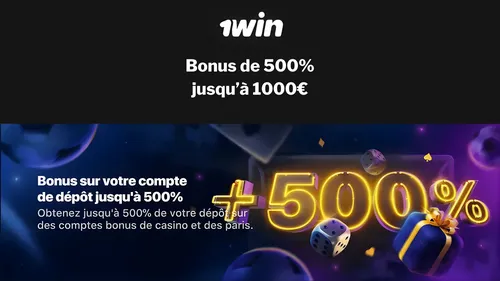 Bonus 1win app : 500% jusqu'à 1000€ code promo CASWIN4