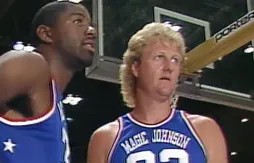 [collector] Magic Johnson et Larry Bird coéquipiers lors d’un match de charité en 1986