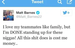 Expulsé, Matt Barnes ne veut plus défendre ses coéquipiers