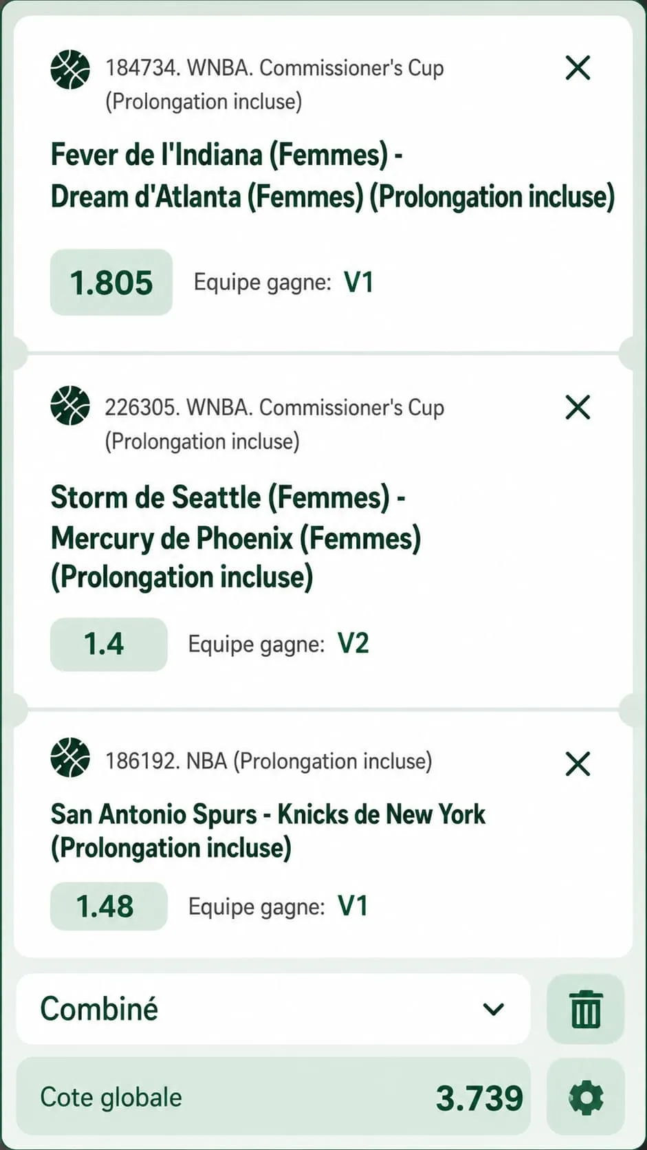 Miser sur la NBA et la WNBA avec le code Betwinner en 2026.