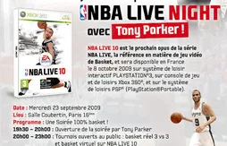 Agenda : une nuit NBA Live 10 avec Tony Parker