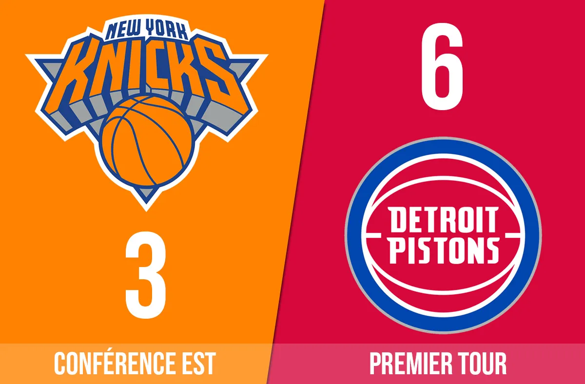 La série entre les New York Knicks et les Detroit Pistons