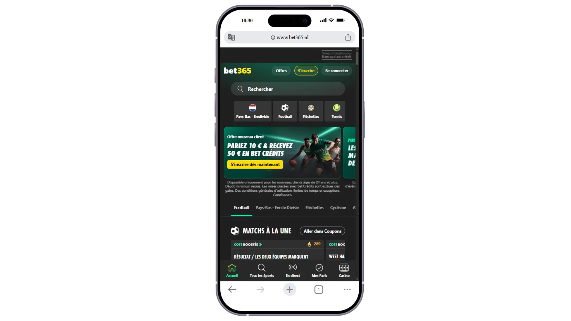 Offre de bienvenue BET365