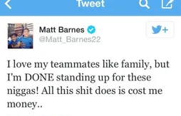 Expulsé, Matt Barnes ne veut plus défendre ses coéquipiers