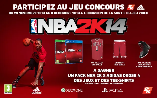 Jeux concours NBA 2K14 / Adidas