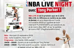 Agenda : une nuit NBA Live 10 avec Tony Parker