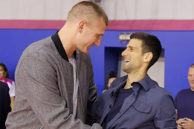 Nikola Jokic et Novak Djokovic