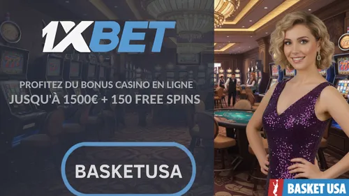 Code promo1xbet casino BASKETUSA 1500€ free spins bonus de bienvenue