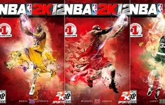 Magic, Bird et Jordan en couverture de NBA 2K12