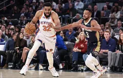 Karl-Anthony Towns et Gabe Vincent au bureau du syndicat des joueurs