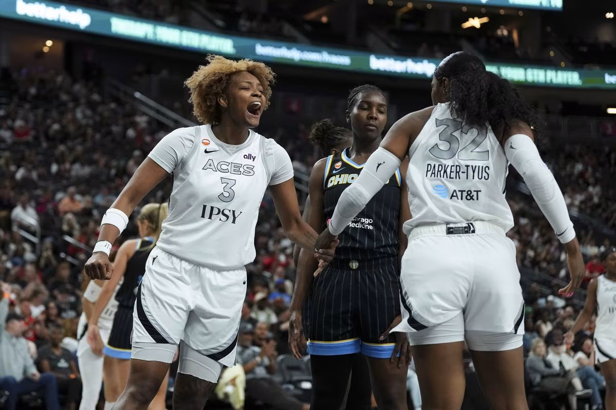 Sans A'ja Wilson, les Aces arrachent la victoire en prolongation face au Sky